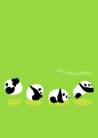 Cute Baby Panda - Lime green