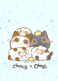 With Ohagi, Choco, and Sheep