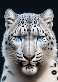 Dreamy white snow leopard 00BDF7