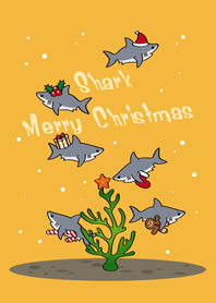 鯊魚˙聖誕節快樂(日出黃色)