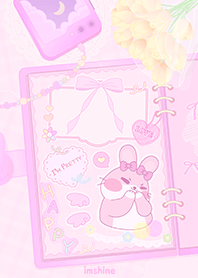 pink purple rabbit diary