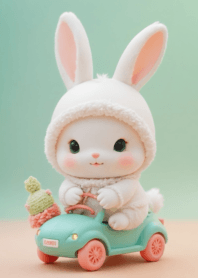 กระต่าย น่ารัก สีเขียว_3