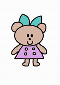 (white)Kumako ribbon