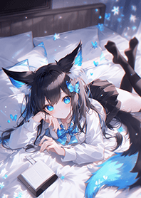 性感の黑狐狸學生❤藍蝴蝶