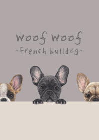 Woof Woof - French bulldog - GRAY