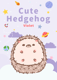 misty cat-Cute Hedgehog Galaxy Violet