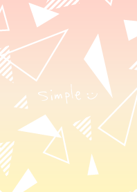 Gradation triangle Pink yellow3 Japan
