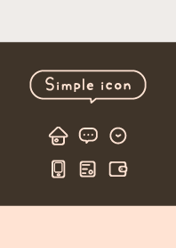 simple icon brown