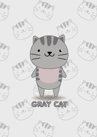 Simple cute gray cat theme