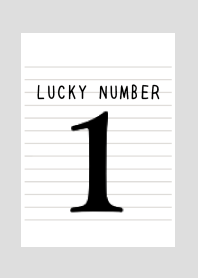 LUCKY NUMBER 1 NOTEBOOK/GREY