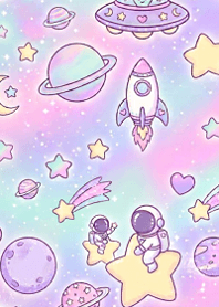 Dreamy cute pastel space1.