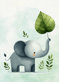 ใบไม้กับช้าง