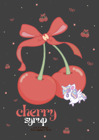 Sweet Cherry Love of Cute Unicorn