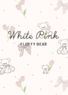 FLUFFY BEAR White Pink