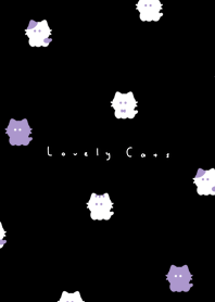 4 whisker cats(pattern)/black purple