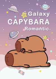 水豚/浩瀚星空/浪漫漸層/紫色