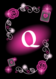 Q-Initial- Pink Rose Illumination