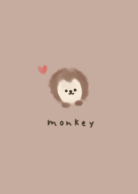 Beige and fluffy monkey.
