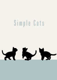 簡單的小貓貓：藍灰色米色 WV