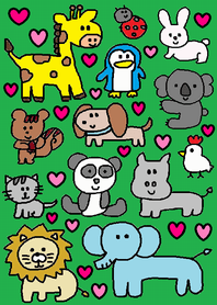 Many animals x (green)