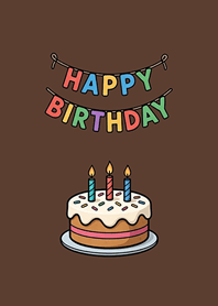 Happy birthday desire(dark brown)