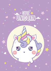 น้องยูนิคอร์น น่ารักน่าเลิฟ สีม่วงเข้ม