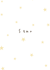 ホワイトとイエローの小さな星柄。