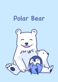 Cute polar bear with friends(English)