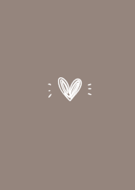 Greige heart. simple.