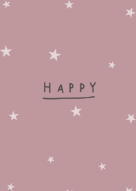 落ち着いたくすみピンクと星