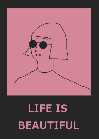 LIFE IS BEAUTIFUL #black deeppink