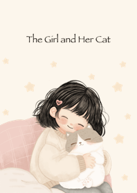 The girl and her catt