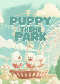 puppy gang in the theme park