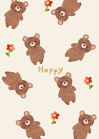 Cute watercolor bear.3.