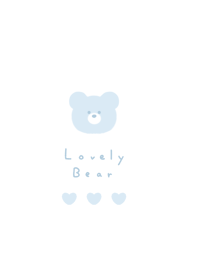Bear&Heart/ aqua BW