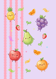 Happy Fruits Purple & Pink