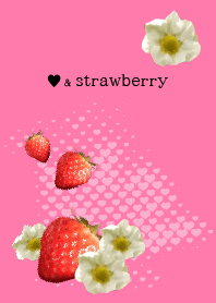 Heart and strawberry