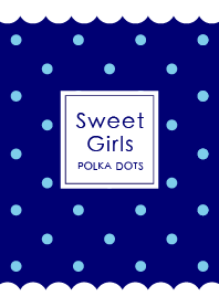 Polka Dots & Lace / Blue