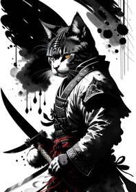 墨流し侍猫 2C3270