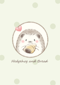 Hedgehog and Bread -green- dot