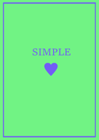 SIMPLE HEART =limegreen blue=
