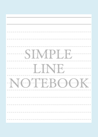 SIMPLE GRAY LINE NOTEBOOK/LIGHT BLUE/YEL