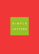 Simple letters / red & green