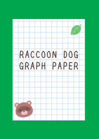 RACCOON DOG GRAPH PAPER-GREEN