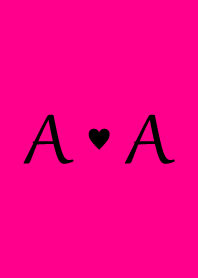 Initial "A & A" Vivid pink & black.
