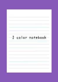 2 COLOR NOTEBOOKj-PURPLE&GREEN-PURPLE-YE