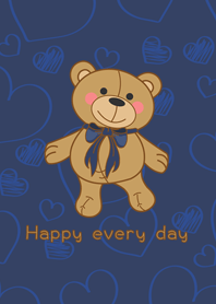 I love teddy bears-dark blue