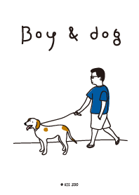 Boy and dogs