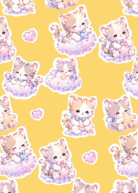 Cat Paradise light yellow
