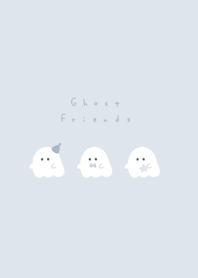 Ghost Friend/ pale blue gray monochrome